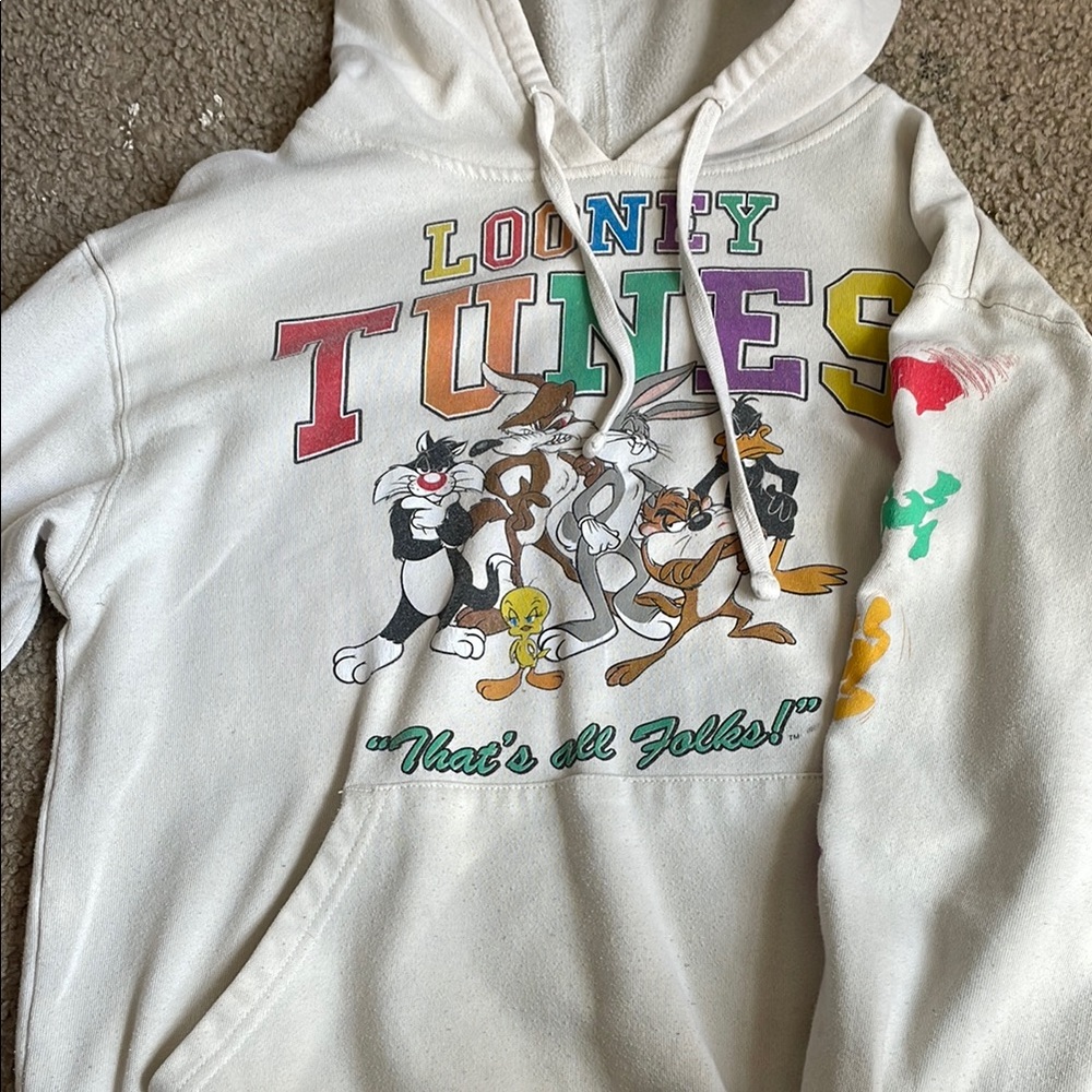 Looney Tunes White Hoodie